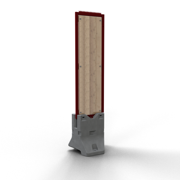 High-security fence | with wood filling | SET 4 | SET with concrete guide wall angle piece (part-no. 3F200-W) and wood filling, narrow design